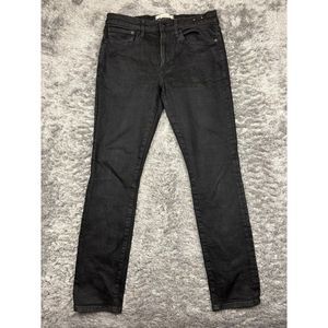 Madewell Jean Woman 31x30 Black Skinny High Rise Slim Fit Modal Blend Denim